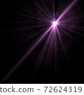 Lens flare effect over black background 72624319