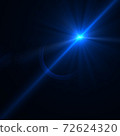 Lens flare effect over black background 72624320