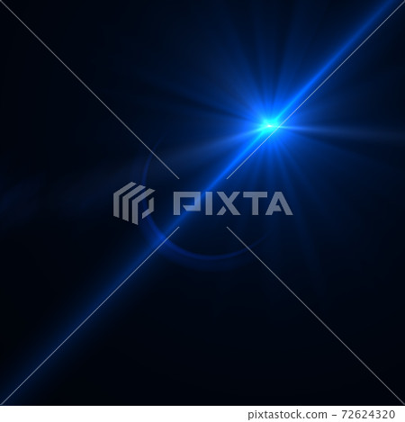 Lens flare effect over black background 72624320