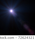 Lens flare effect over black background 72624321