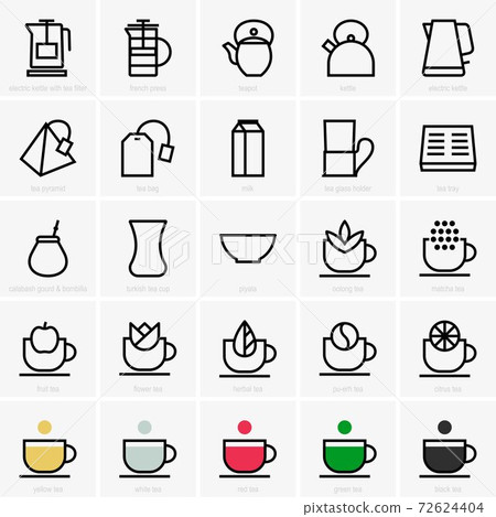 Tea icons 72624404