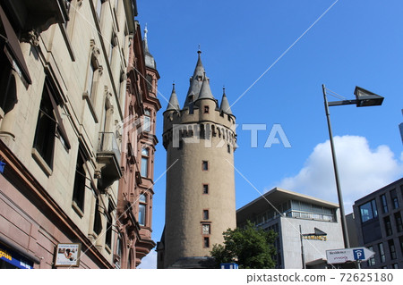 Landscape with Tower in downtown Frankfurt [Germany] 72625180