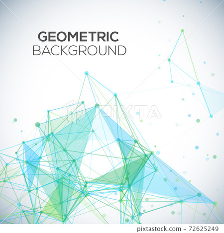 Vector background with polygonal abstract shapes, circles, lines, triangles 72625249