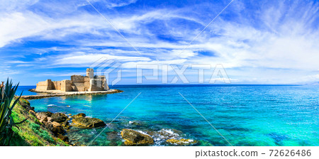 Le Castella .Isola di Capo Rizzuto - fantastic place with castle in the sea. Calabria, Italy Le Castella .Isola di Capo Rizzuto - fantastic place with castle in the sea. Calabria, Italy 72626486