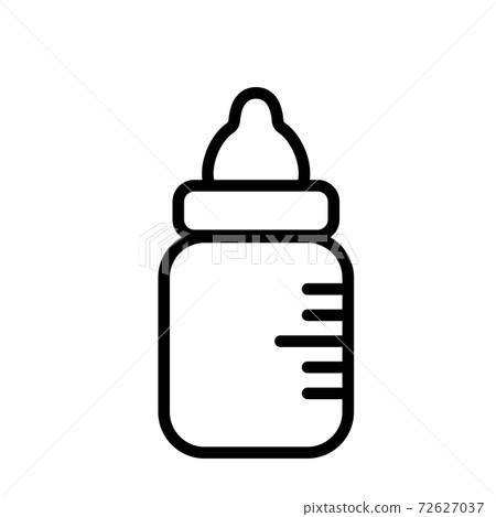 baby bottle clip art black and white