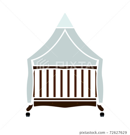 Crib With Canopy Icon Crib With Canopy Icon 72627629