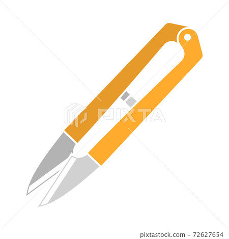 Line drawing of seam ripper (stitch ripper, - Stock