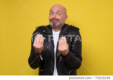 Caucasian man making italian gesture having blaming his friend for mistake. 72628286