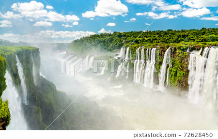 Iguazu Falls in a tropical rainforest in Argentina 72628450