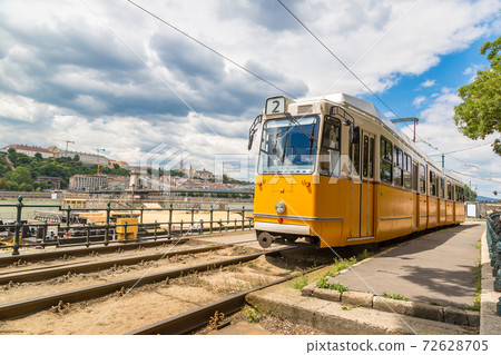 Retro tram in Budapest 72628705