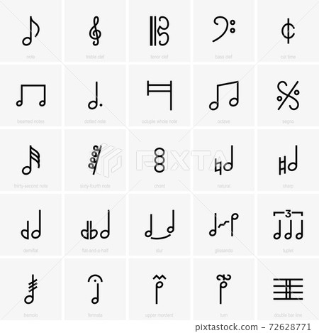 Music notes icons Music notes icons 72628771