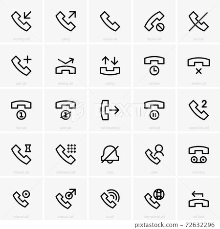 Phone and call icon 72632296