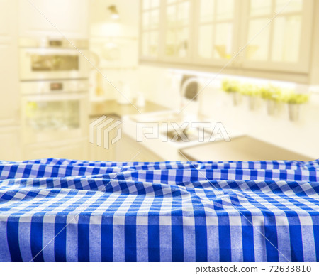 Empty checkered table background Empty checkered table background 72633810