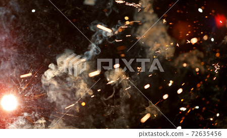 Fireworks background with blurred lights 72635456