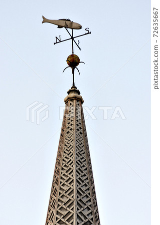 Kazami fish on the steeple of an American church Kazami fish on the steeple of an American church 72635667