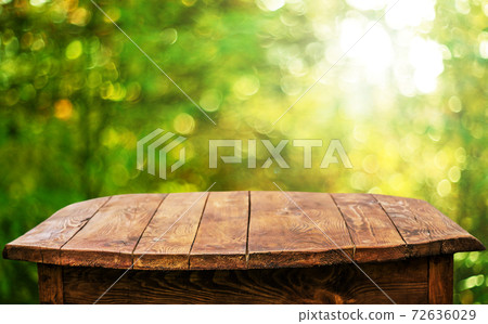 Empty wooden table background 72636029