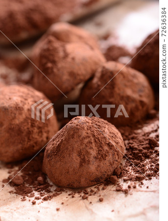 Chocolate candy  - belgian truffles 72636384