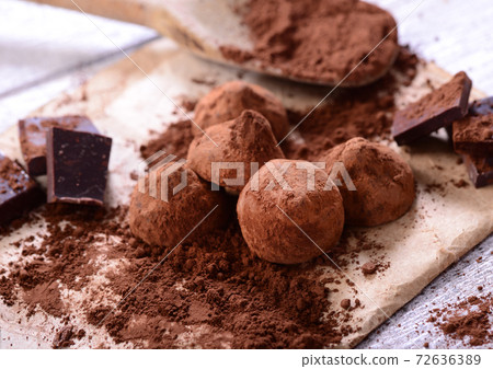 Chocolate candy  - belgian truffles 72636389