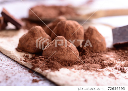 Chocolate candy  - belgian truffles 72636393