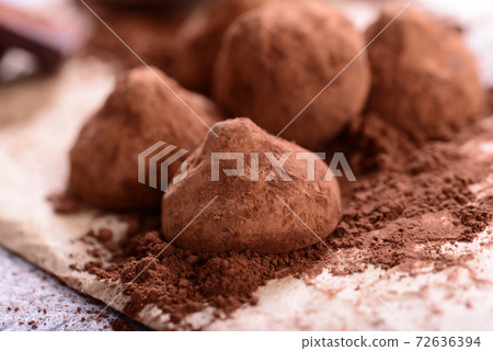 Chocolate candy  - belgian truffles 72636394
