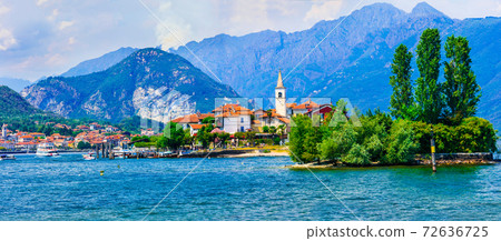 Beautiful romanic lake Lago Maggiore - "Isola dei pescatori", Italy 72636725