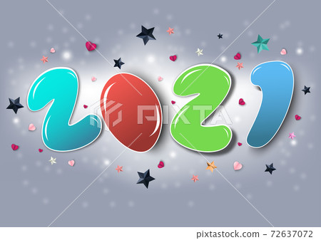 2021 happy new year.Paper cut 2021 word for new year festival.card,happy,Vector concept luxury designs and new year celebration. 72637072