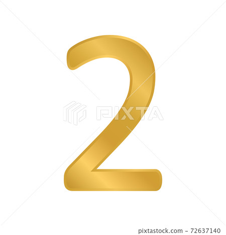 Gold number two symbol. - Stock Illustration [72637140] - PIXTA