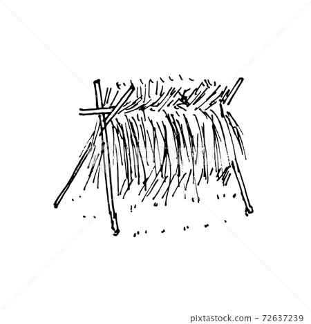 Inekake（Inakake）的簡單手繪插圖[季節性語言：秋天] 72637239