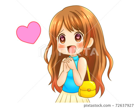 Illustration material of a crushing woman 72637927