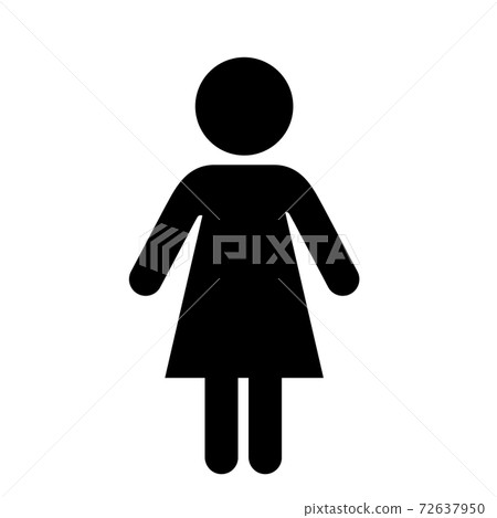 Female icon pictogram - Stock Illustration [72637950] - PIXTA