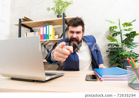 Angry boss. feeling so angry. Angry businessman. Furious Angry boss. feeling so angry. Angry businessman. Furious 72638294