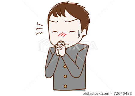 男學生在困難時應上帝的要求祈禱 男學生在困難時應上帝的要求祈禱 72640488