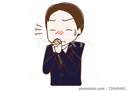A man in a suit who prays at the request of God when he is in pain A man in a suit who prays at the request of God when he is in pain 72640491