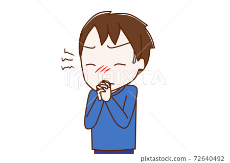 一個在痛苦中應上帝的要求祈禱的男孩 72640492