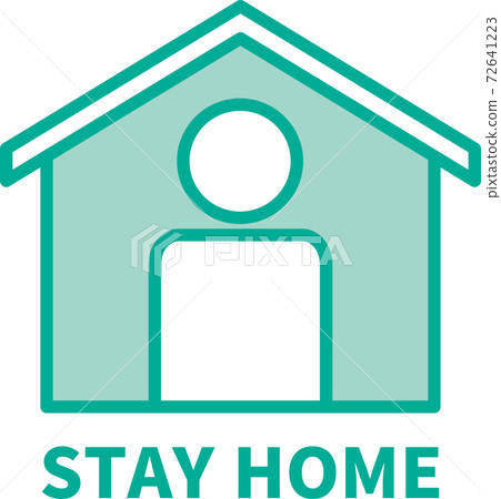 Stay home image illustration icon 72641223
