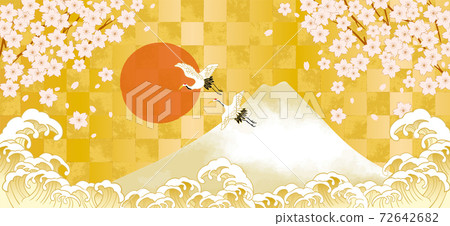 Cityscape of Japan (Tokyo) with Mt. Fuji and cherry blossoms Cityscape of Japan (Tokyo) with Mt. Fuji and cherry blossoms 72642682