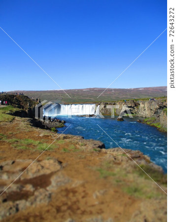 Iceland Godafoss diorama style 72643272