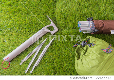 Summer camping equipment Tent bird's-eye view shooting material Summer camping equipment Tent bird's-eye view shooting material 72643348