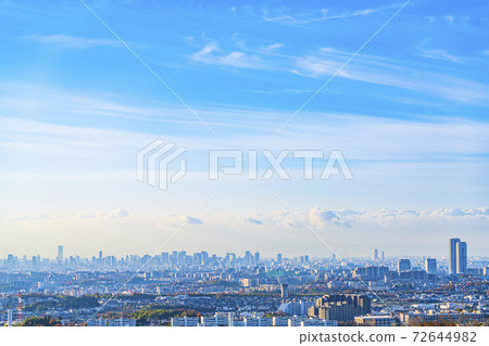 從大阪千里山眺望大阪市的遠景 72644982