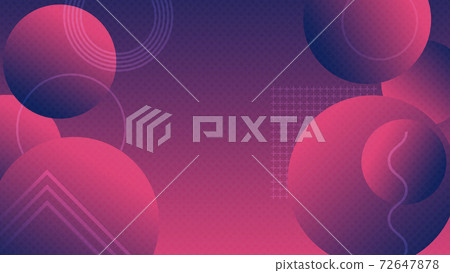 抽象背景素材，漸變，幾何圖案，多彩[16：9] 72647878