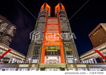 Light up of Tokyo Metropolitan Government 72647899