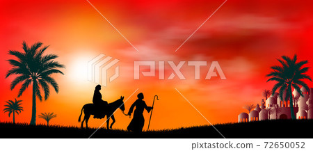 Virgin Mary and Joseph on their journey Virgin Mary and Joseph on their journey 72650052