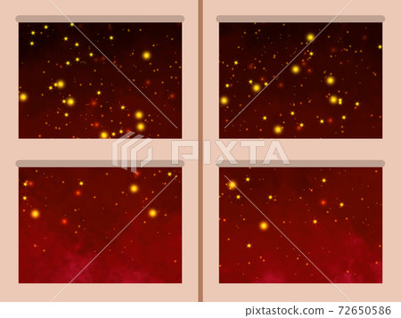 夢幻般的窗戶，像圖畫書一樣，可愛的星空 72650586