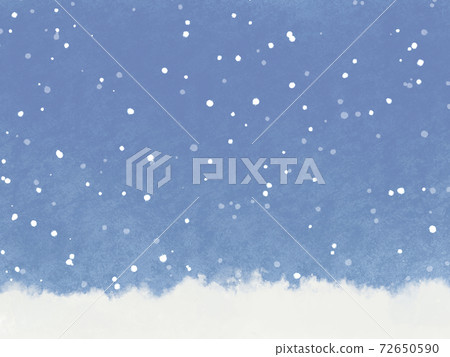 奇妙而可愛的雪景像一本圖畫書 72650590