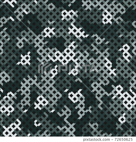 Tundra Camouflage Seamless Pattern. Winter Seamless Artistic Camouflage Net 72650625