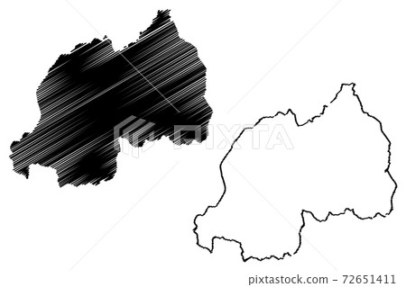 Rwanda map vector Rwanda map vector 72651411