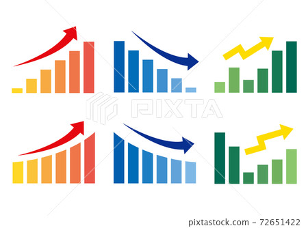 Bar chart (up and down) 72651422