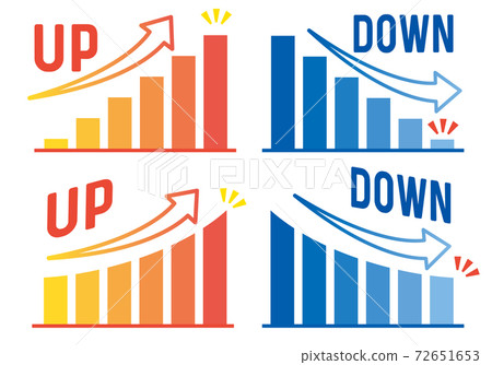 Bar chart (up and down) - Stock Illustration [72651653] - PIXTA