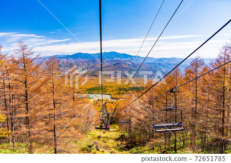(Yamanashi Prefecture) Mountain range seen from Kiyosato Terrace Lift (Yamanashi Prefecture) Mountain range seen from Kiyosato Terrace Lift 72651785