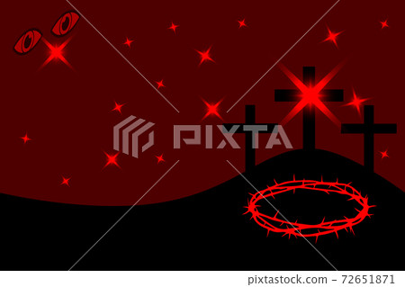 Three crosses standing on Golgotha, Easter - Golgotha, 72651871